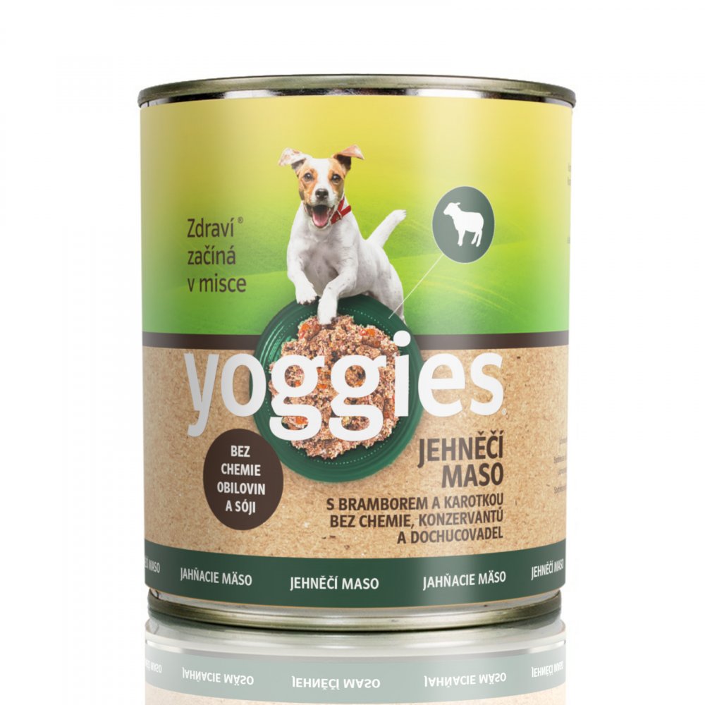 Yoggies våtfôr til hund lam med potet og gulrot, 800 g boks