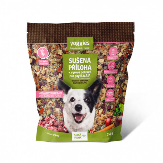 Yoggies BARF+ tørket tilbehør til råfôr med bokhvete, 750 g