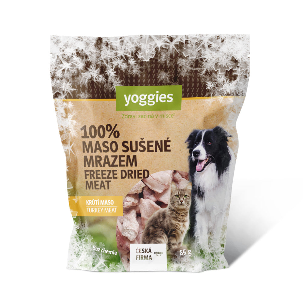 Yoggies frysetørkede godbiter til hund, kalkun, 85 g