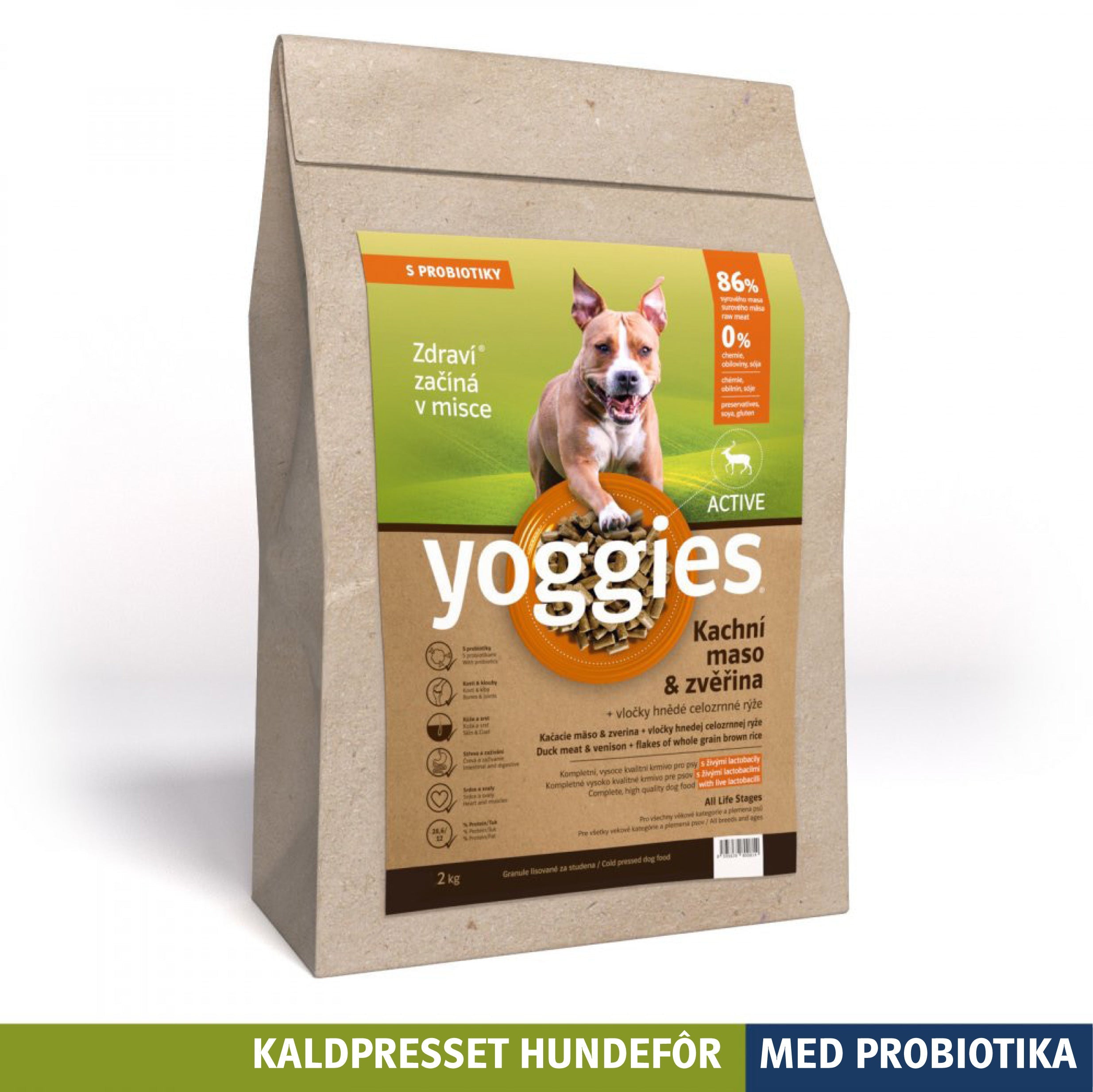 ACTIVE – AND & VILT med probiotika - kaldpresset hundefôr YOGGIES