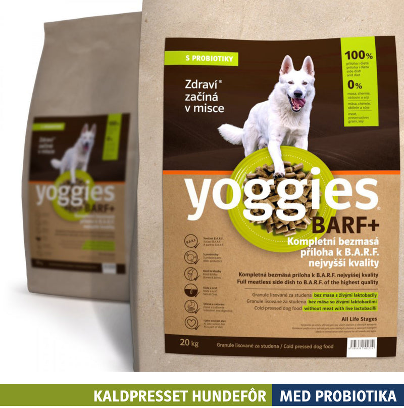 20 kg BARF+ tilbehør til kjøtt - kaldpresset hundefôr YOGGIES