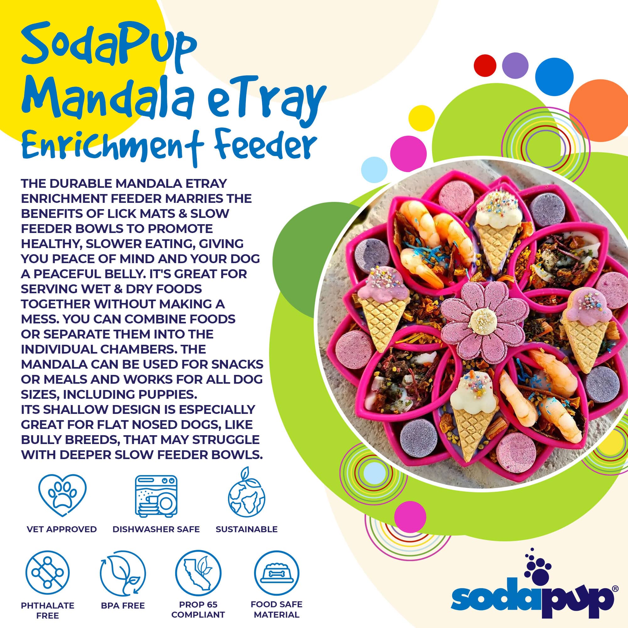 MANDALA DESIGN ETRAY ENRICHMENT matskål
