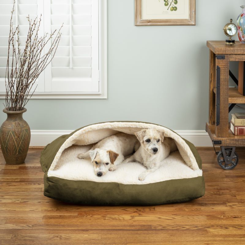 Luxury Cozy Cave® Dog Bed hundeseng FIRKANTET